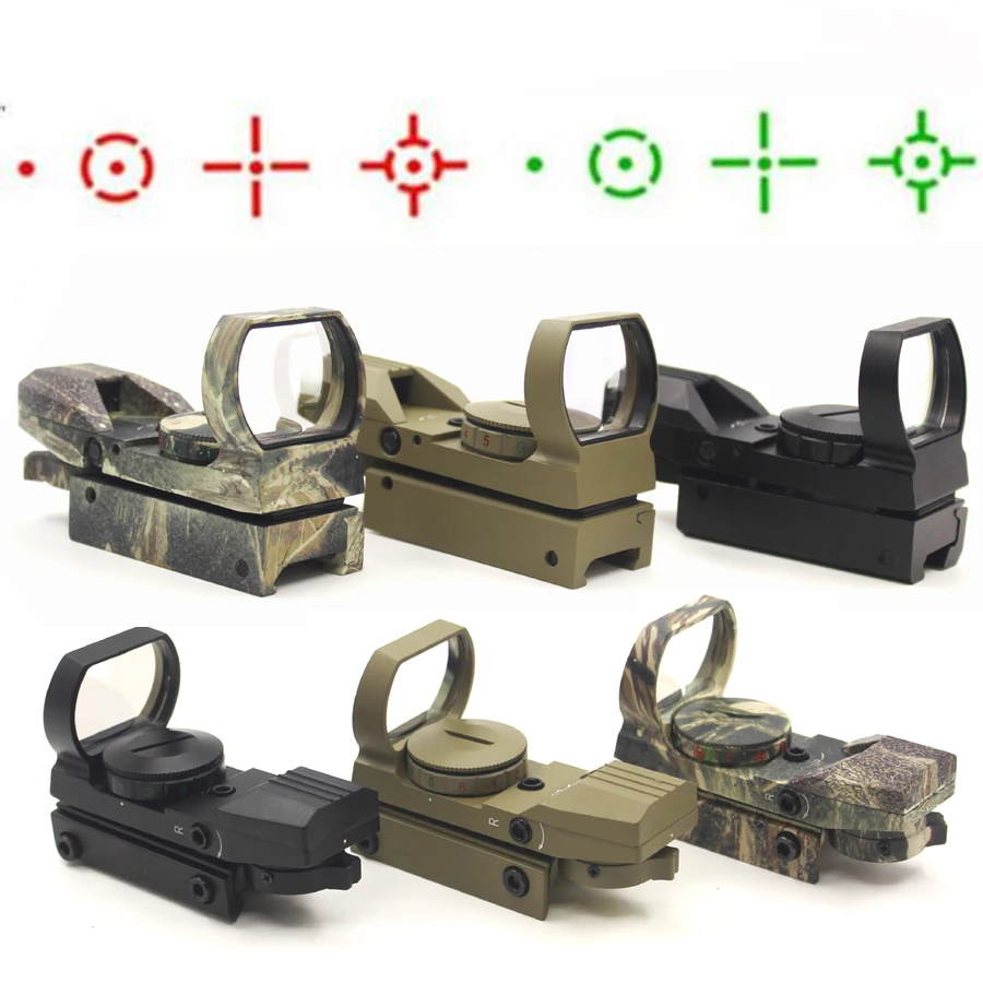

3 color Hunting Red/Green Dot 1x22x33 Optical Sight Scope fit picatinny rail mounts 20mm/11mm