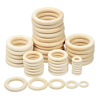 11 sizes natural wood teething beads wooden ring circles children kids baby teethers diy wooden crafts jewelry making