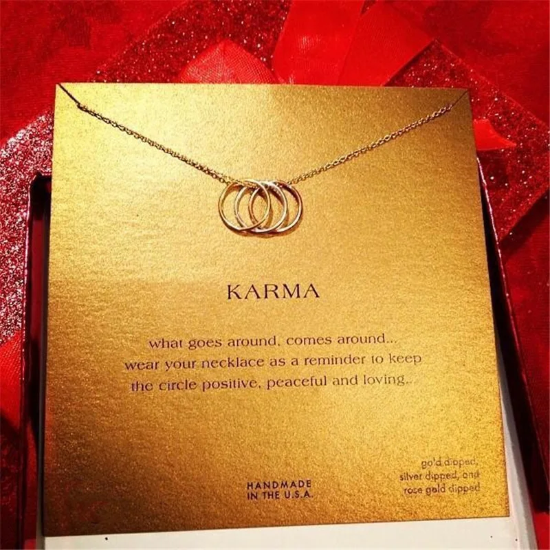 Цепочка с подвеской в минималистичном стиле женская ожерелье из трех колец