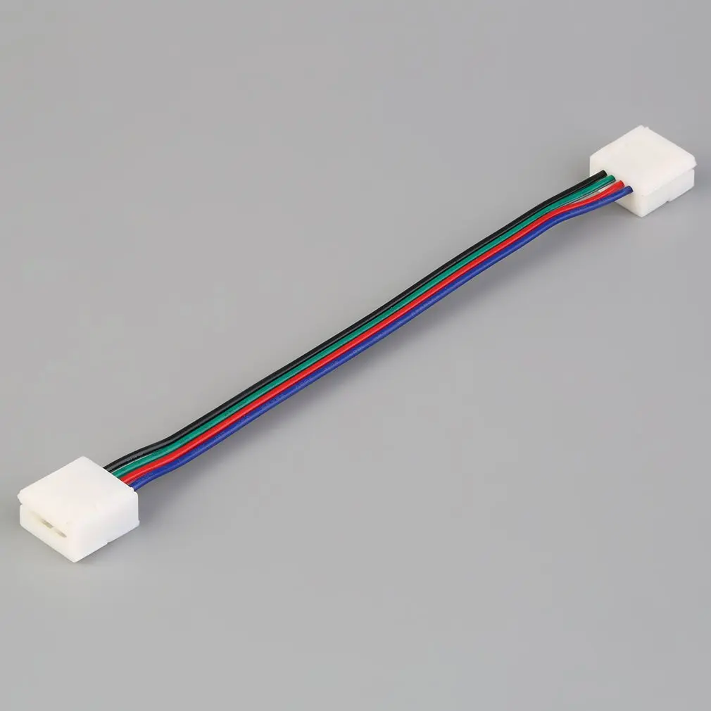 Высокое качество 10 мм ширина PCB легкий разъем с кабелем для RGB 5050 Светодиодные