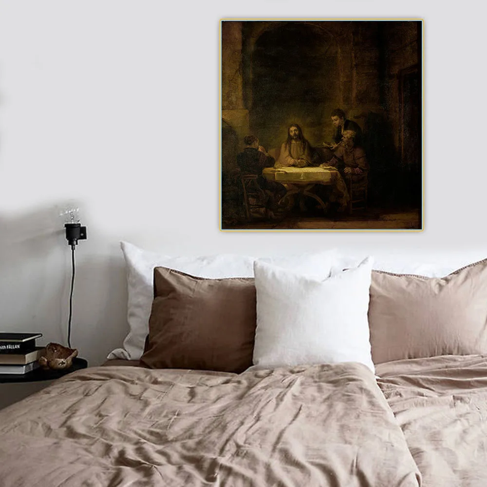 Citon 》 Христос в эмамосе Рембрандт холст искусство Масляная живопись знаменитый