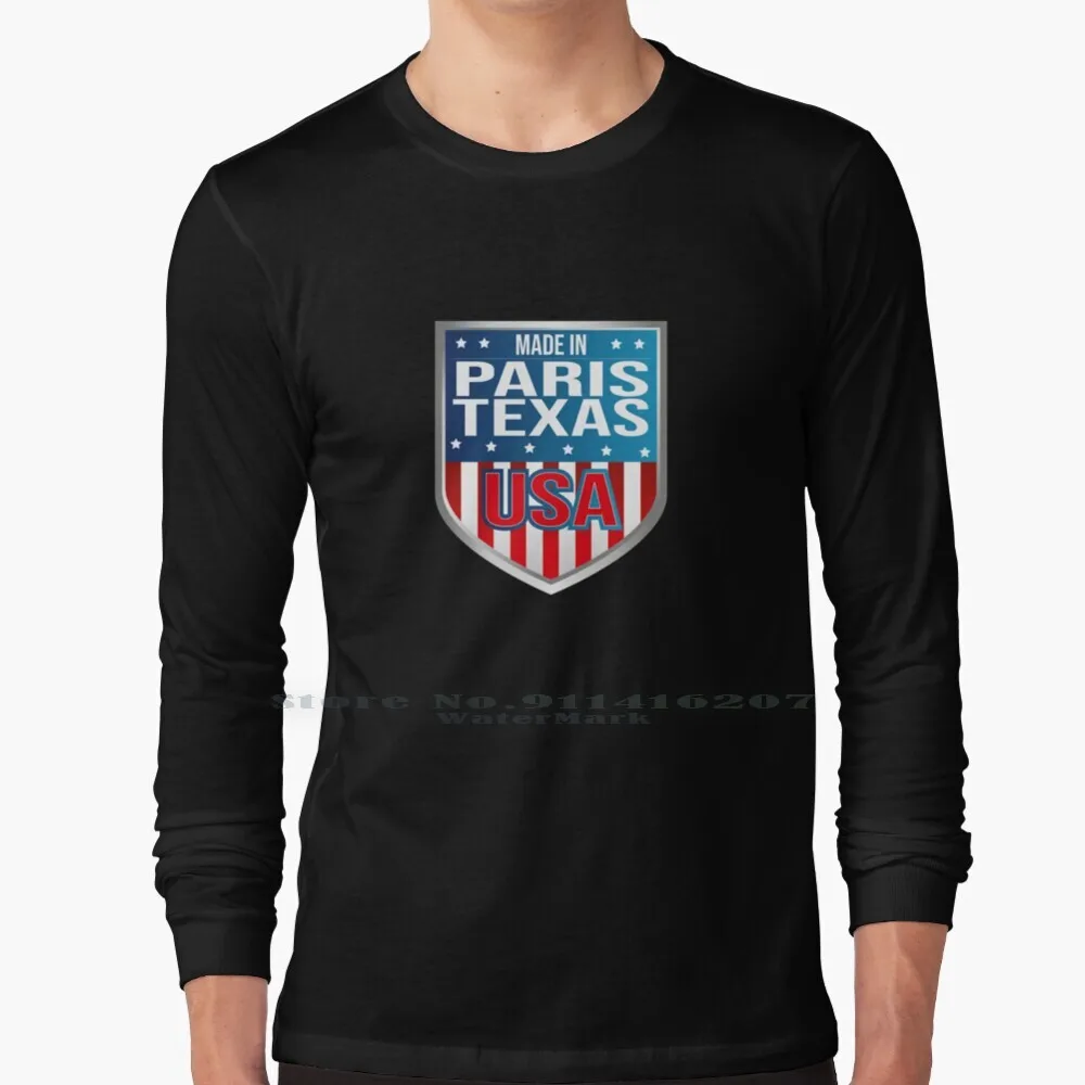 

Сделано в Париже, Техасе. Патриотическая футболка США 100% Чистый хлопок Париж Техас сделано в Париже сделано в Техасе патриотическая США Аме...