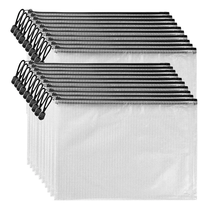 

20Pcs B5 Zipper Document Pouch, Zippered File Bags,Board Games Storage Bags for Office School Home Travel,11.4 X8.2 Inch
