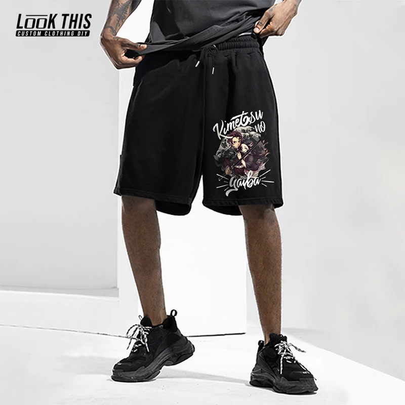 

Demon Slayer Anime Printing Men's Shorts Summer New Men Casual Shorts Male Drawstring Sports Boy Breathable Comfortable Shorts