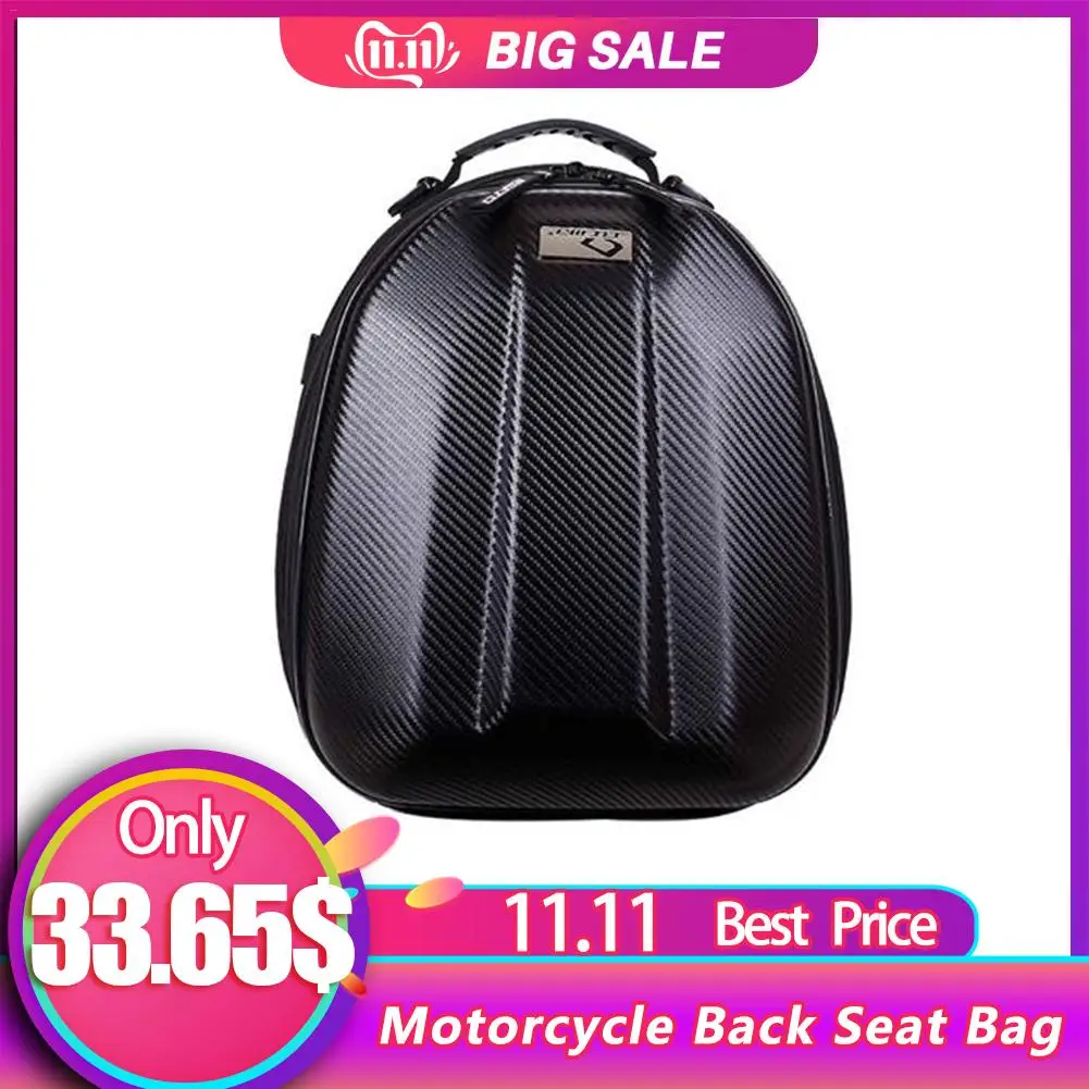 

New Motorcycle Tail Bag Multifunctional Waterproof Motorcycle Back Seat Pack Biker Large Capacity Backpack With Rain Cover