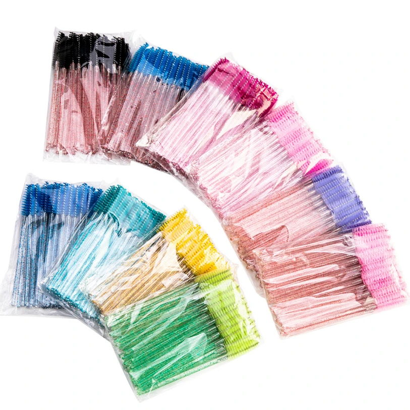 

Disposable Eyelash Brush 50 PCS Crystal Eye Lash Brush Mini Mascara Wands Applicator Wands Brush Eyelash Extension Makeup Brush