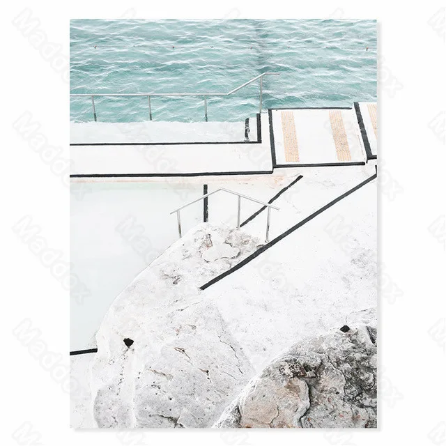 

Canvas Frameless Printing Painting Small Fresh Beautiful and Delicate Color Series Simple Seaside Landscape Decorative Painting