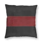 Лидер продаж, красная, черная винтажная кожаная наволочка для подушки, Современная Геометрическая текстура, чехол для диванной подушки, чехол для домашнего декора