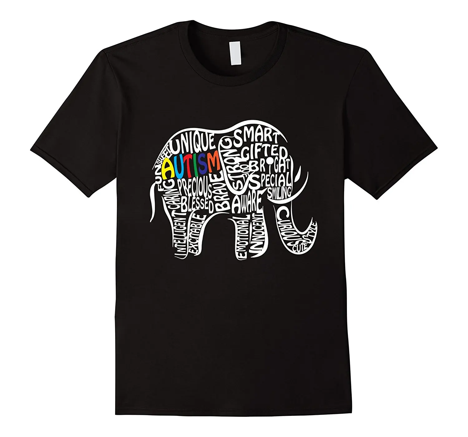 

Autism Awareness Elephant Cartoon Print Mens T-Shirt. Summer Cotton Short Sleeve O-Neck Unisex T Shirt New S-3XL