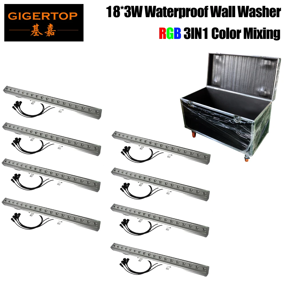 

TIPTOP TP-W1803IN1 18x3W DMX RGB этап шайба IP65 Водонепроницаемый линейный потока настенный светильник 1000 мм Длина 8IN1 упаковочный кофр светильник, коробка для упаковки
