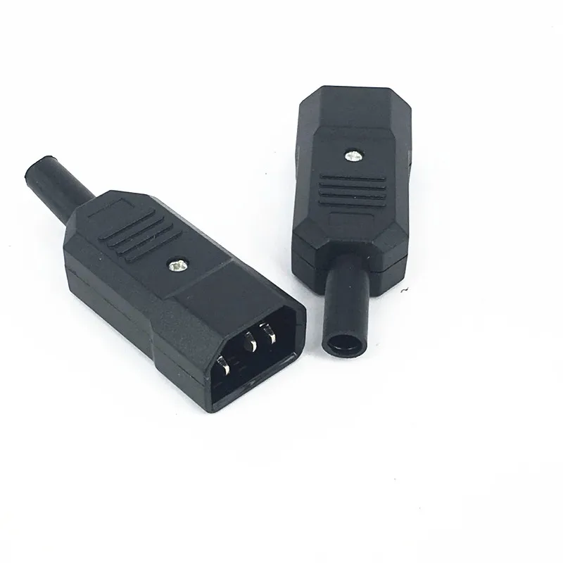 Новое поступление 250 В/10 а черная 3 контактная штепсельная вилка IEC 320 C C14