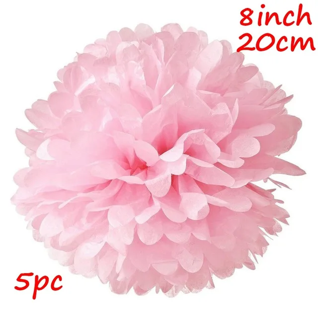 Paper flowers ball Зеленые пальмовые воздушные шары с листьями сафари джунгли вечерние Детские Девочки Мальчик с днем рождения Декор дети тропические динозавры Вечерние - Цвет: Paper flowers ball