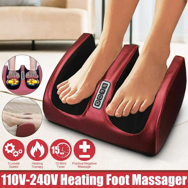 

Electric Foot Massager Machine With 12pcs 3D Massage Balls Heating Therapy Heated Rolling Kneading Legs Feet Relief Fatigue