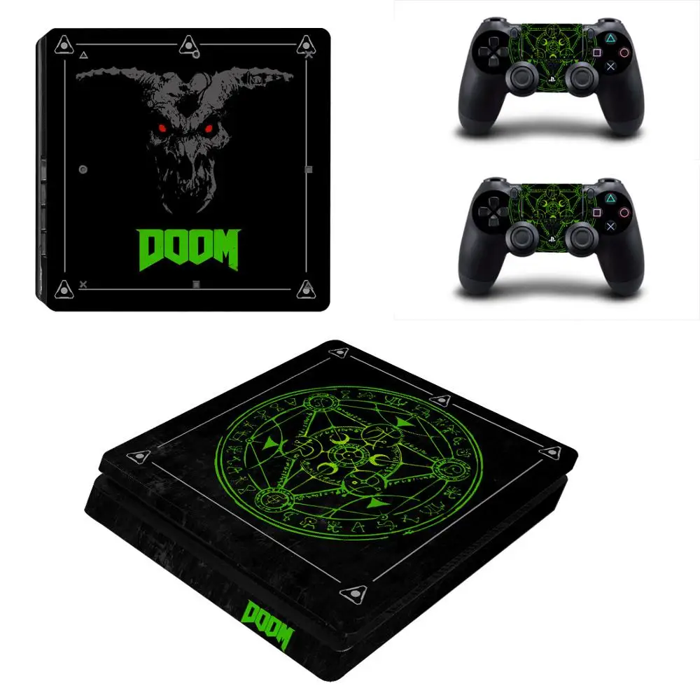 PS4 тонкие наклейки PS 4 Play станция виниловые на кожу Doom Adesivos для playstation тонкая