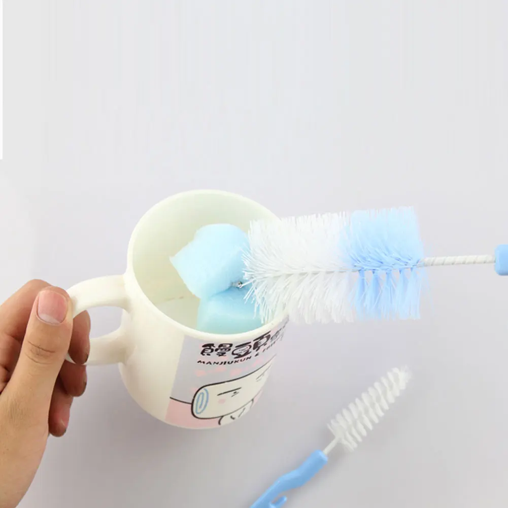 

Baby Bottle Brush Set Baby Nipple Sponge Cleaning Cup Brush Baby Bottle Scratch-Proof Tube Cleaning Tool Multifunctional