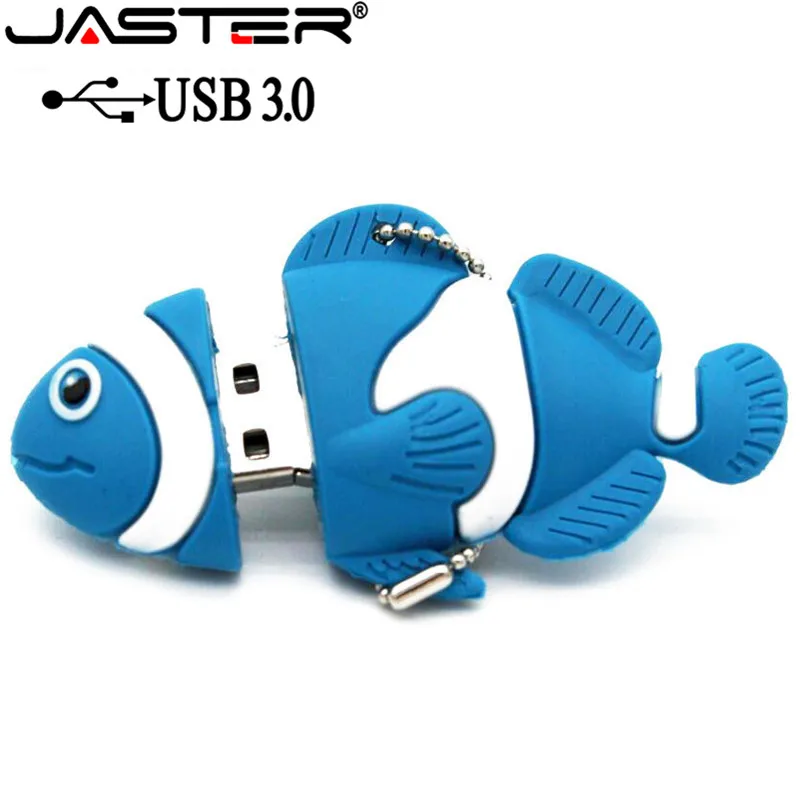 USB флеш-накопитель JASTER Usb 3 0 4 ГБ 8 16 32 64 с милыми мультяшными животными рыбками