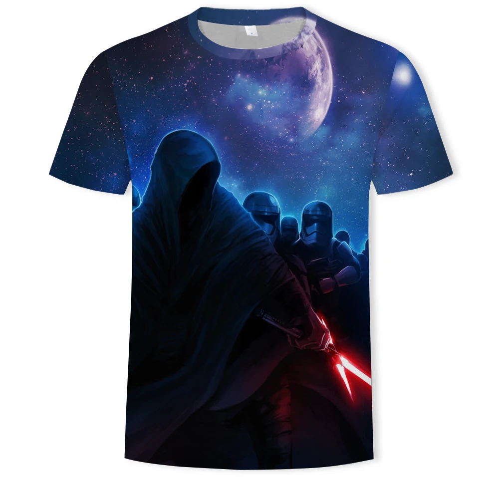 

Summer new style 3D printing men's T-shirt short-sleeved oversized movie character children's wear, parent-child wear (100-6XL