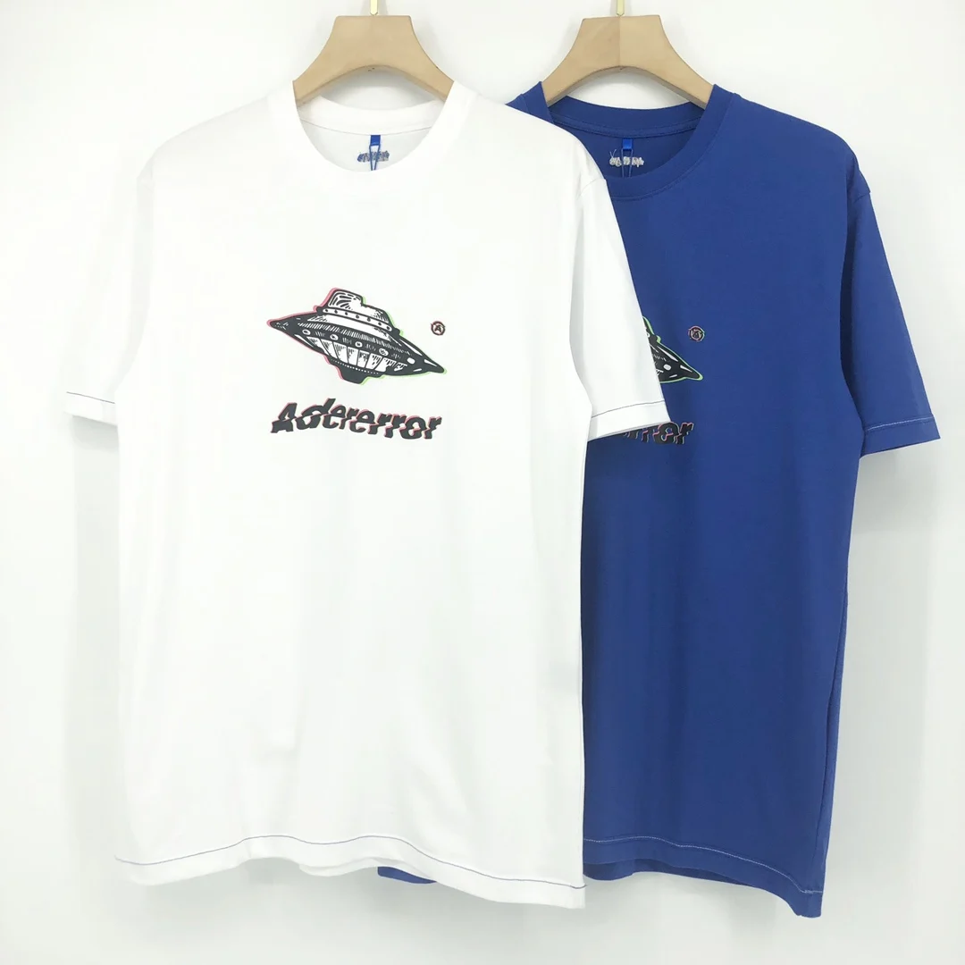 

Cotton T-shirt ADER ERROR T-shirt Men Women Korean Fashion Starship Alphabet Print Round Collar Loose Comfortable Casual T-shirt