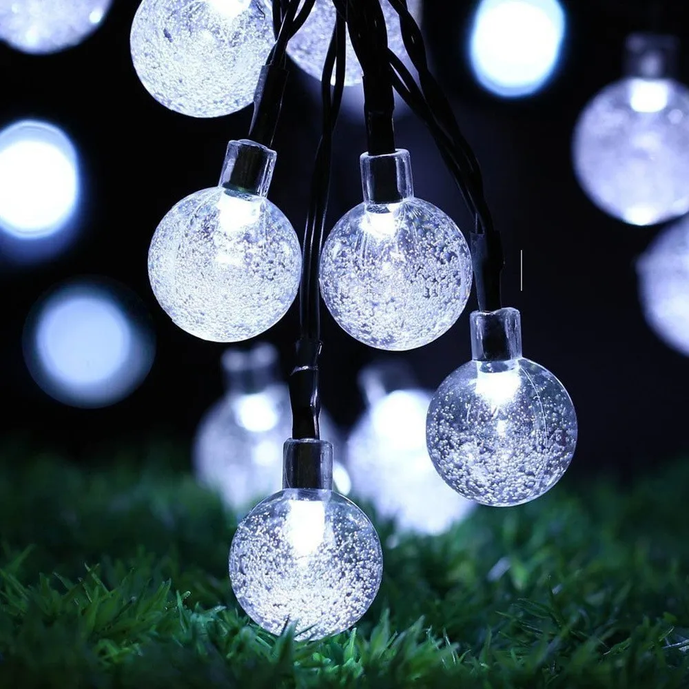 

Crystal Ball Solar Light Outdoor IP65 Waterproof String Fairy Lamps Solar Garden Garlands Christmas Decoration