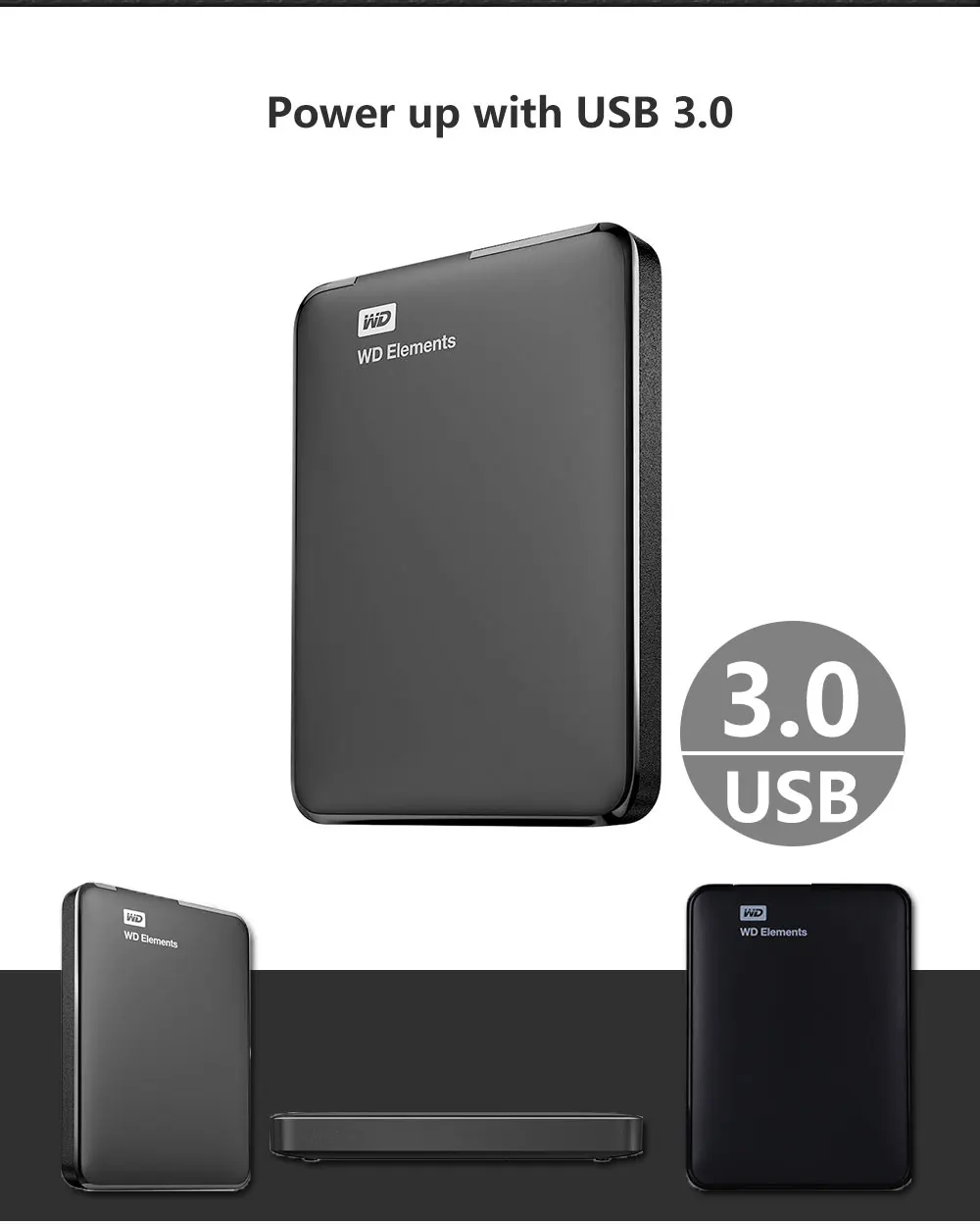 Жесткий диск Western Digital WD внешний жесткий диск 2,5 дюйма жесткий диск 1 ТБ 2 ТБ 4 ТБ USB 3,0 жесткий диск для портативных ПК