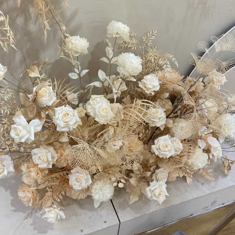 Flor de seda para decoraci&oacute;n de boda, simulaci&oacute;n de flor artificial, combinaci&oacute;n de flores-0