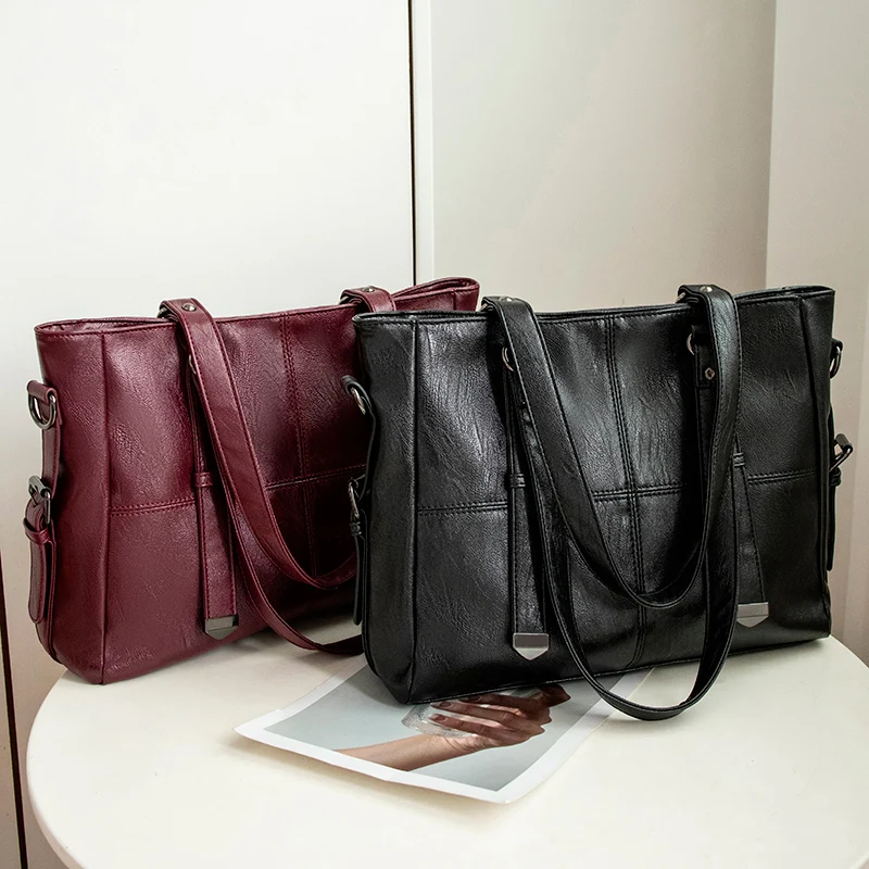 

Shoulder Bag Women New Style 2021 Spring Summer Summer Simple Large Capacity Multifunctional Soft Leather Portable Messenger Bag