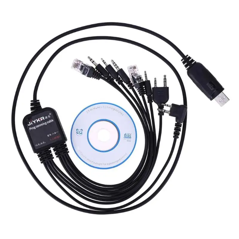 USB-кабель 8 в 1 для программирования Baofeng Motorola Kenwood TYT QYT несколько радиостанций 3 м/4