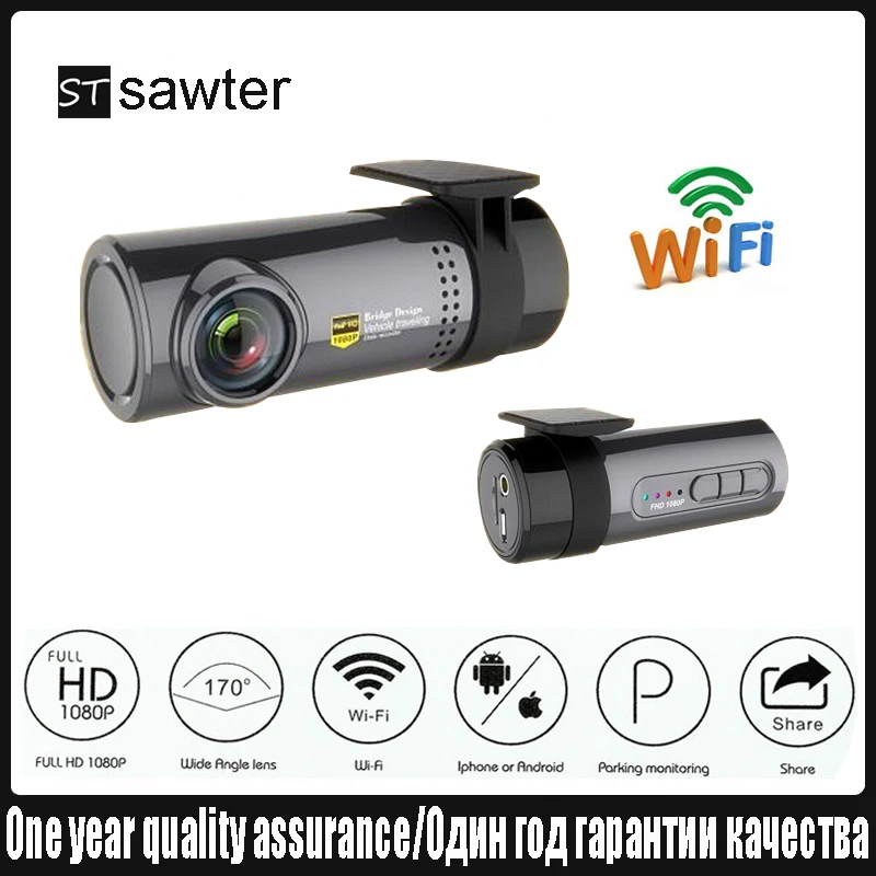 SAWTER Автомобильный видеорегистратор Dash Wifi приложение управление скрытый HD 1080P