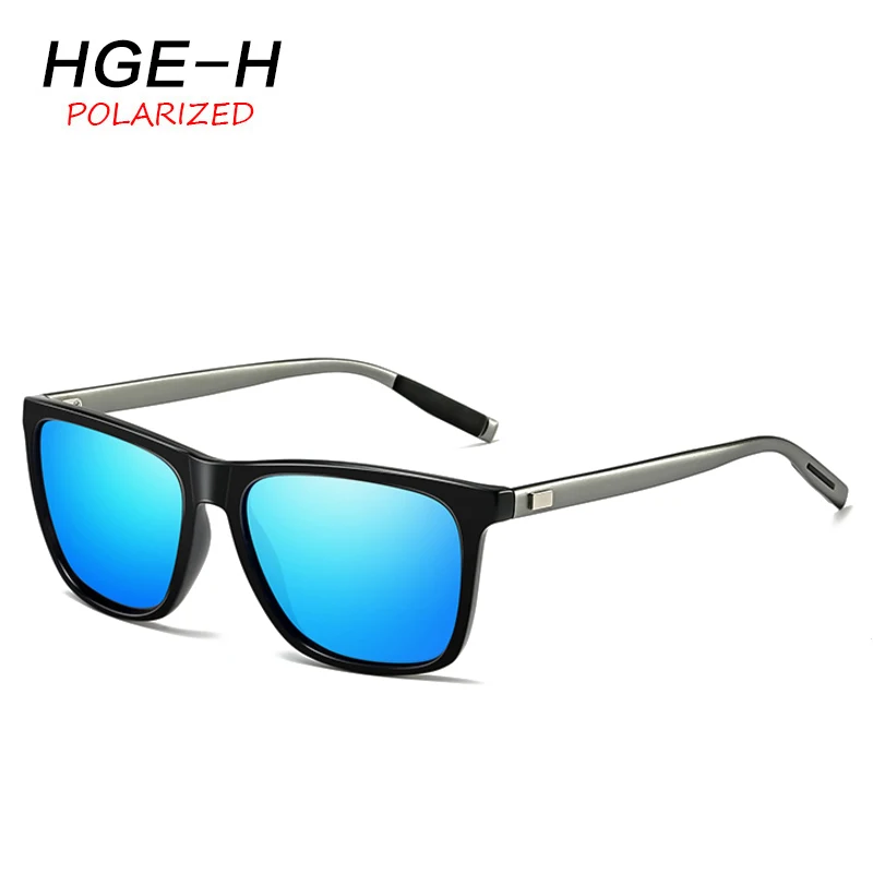 HGE-H Classic Design Polarized Men Sunglasses Ultralight Glasses Frame Square Sun Unisex Drive Travel 100% UV Goggles | Аксессуары для