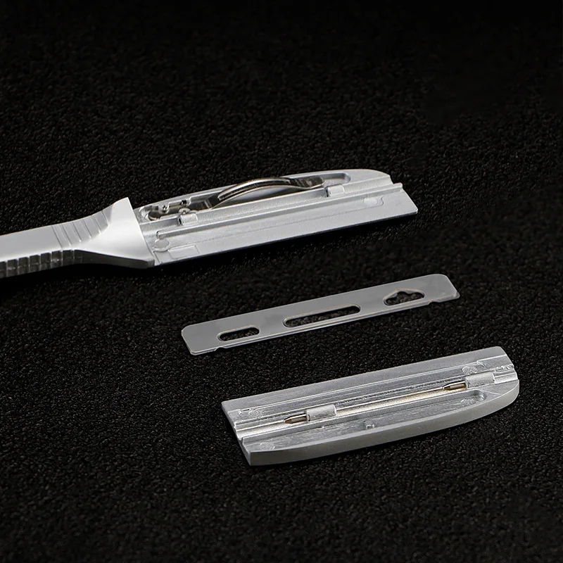 Japanese Manual Folding Hair Razor Holder Stainless Steel Shaving Eyebrow Knife For Feather Blade Hairdressing Tool G1221 | Красота и