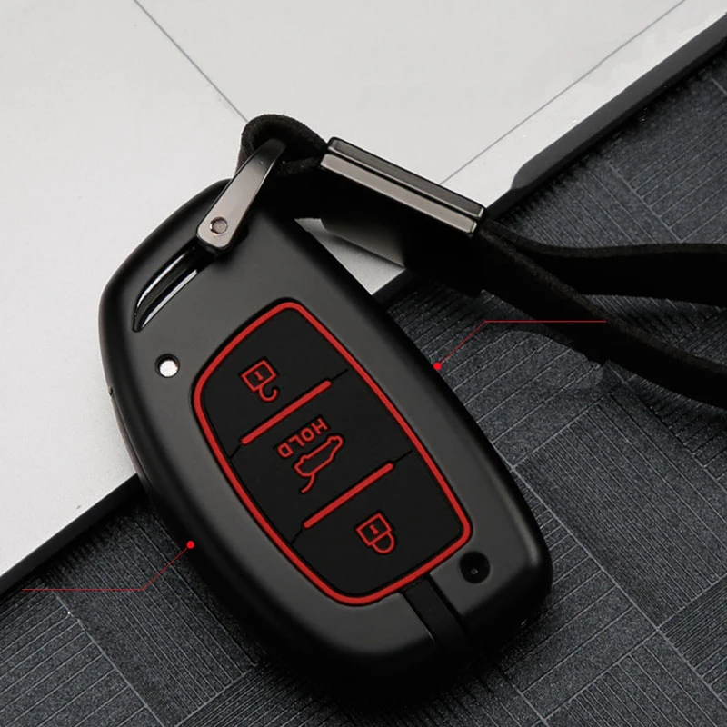 Чехол из цинкового сплава и силикона для автомобильного ключа Hyundai Tucson Creta ix20 ix25