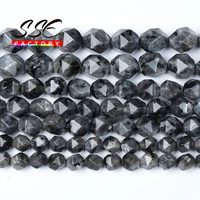 natural black labradorite beads faceted loose stone bead for diy making bracelet necklace jewelry accessories 6 8 10mm 15strand