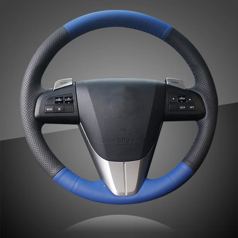 Автомобильная Оплетка на рулевое колесо Крышка для Mazda 3 Axela 2008 2013 CX 7 CX7 2010 2016 5 2011