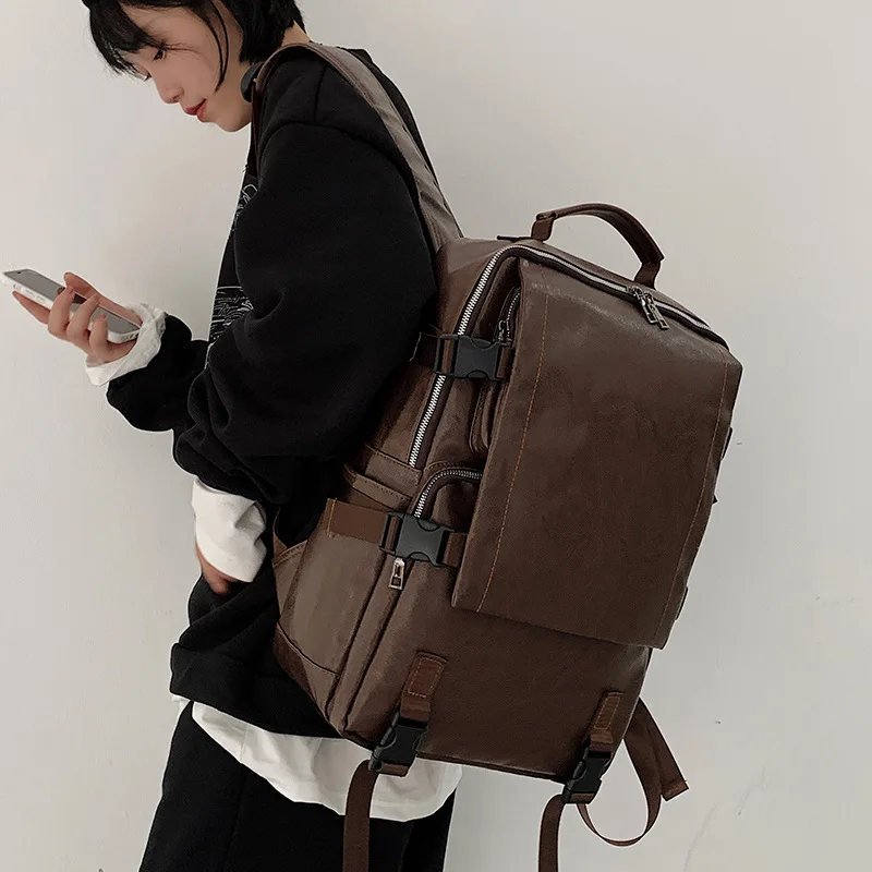 Винтажные женские рюкзаки сумка через плечо из искусственной кожи дизайн