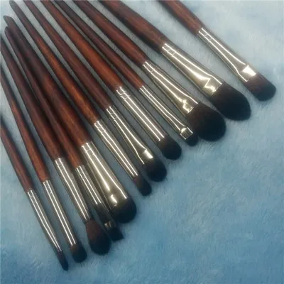 

12pcs/set Slanted Tail Zen Wood Color Makeup Brushes Soft Soft Grain Powder Strong High Quality Brush