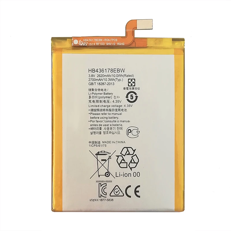 

DCTENONE HB436178EBW Mobile Phone Replacement Li-Polymer Battery 2700mAh For HUAWEI Mate S CRR-CL00 CRR-UL00 Batterie Batterij