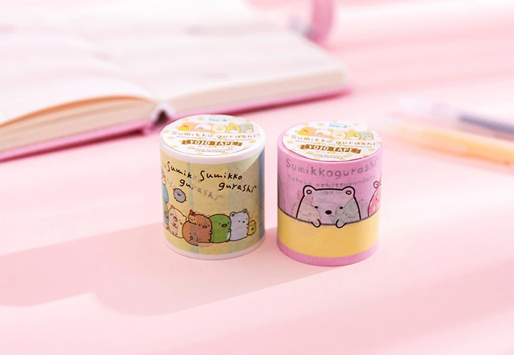 1 шт. милый бант Sumikko Gurashi супер лента Bullet Journal васи клейкая лента DIY Скрапбукинг наклейка этикетка Маскировка