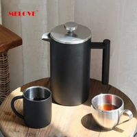 stainless steel french press coffee maker double walled coffee percolator pot manual coffees containers kitchen accessories