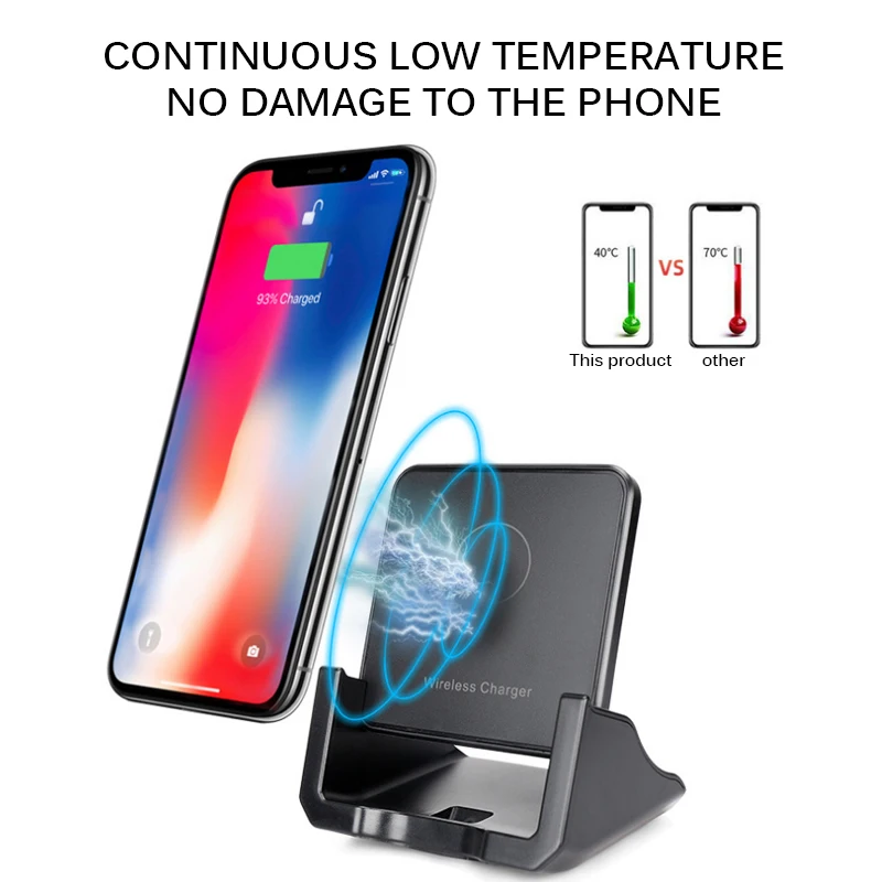 Беспроводное зарядное устройство Qi быстрая настольная Беспроводная зарядная