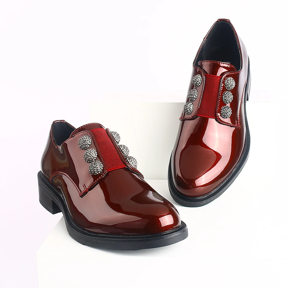 Женские лакированные лоферы классические туфли на плоской подошве деловые