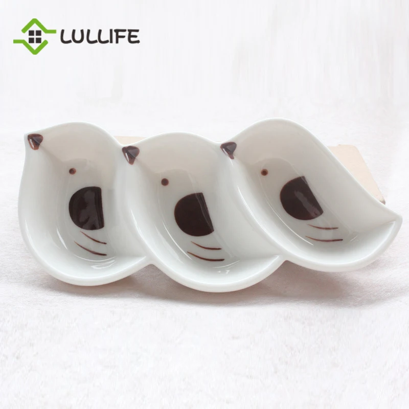 Керамические обеденные тарелки с милыми птицами наборы тарелок и для детей набор