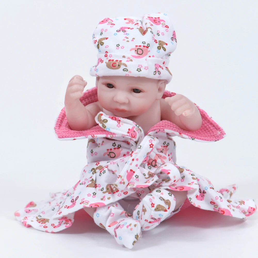 10&quot Tiny Lovely Doll Lifelike Bebe Reborn Baby Dolls 25CM Full Silicone Vinyl Newborn Babies Toy Kids Birthday Christmas Gifts | Игрушки