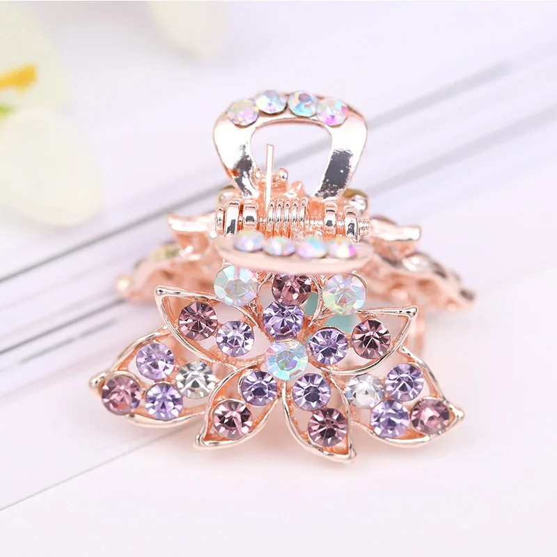 Hot Sale Flying Buterfly Hairpins Flowers 1PC Crown Peacock Crtstal Barrette Zircon Hair Accessories Bowknot Candy Colors |