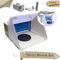 foldable paint booth hobby airbrush suction unit patent portable spray booth kit filter for model crafts figurines airbrush