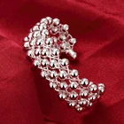 Красивые браслеты с виноградными бусинами, искусственное серебро 925 пробы для женщин, модные свадебные украшения для вечеринок, роскошные рождественские подарки