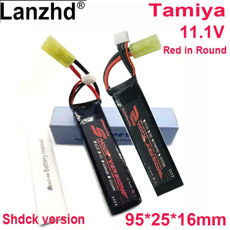 

4PCS Shdck version 11.1V 1100mAh Lipo Battery Tamiya for Water Gun Mini Airsoft BB Air Pistol Electric Toys Guns Parts batte
