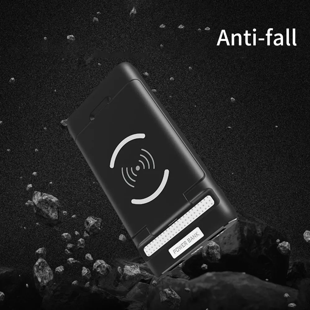 

Wireless Charging Treasure 10000mah Dual USB Mobile Power Supply 2 in 1 with Digital Display Bracket Dual Input PD Fast Charging