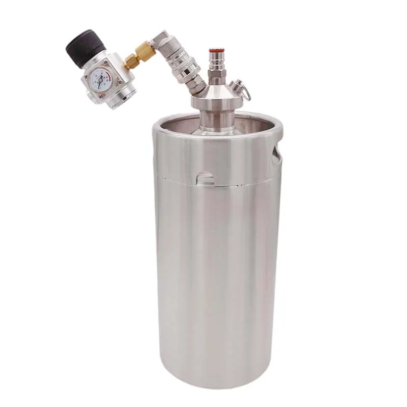 Homebrew Kegging Gas Supply Kit Mini Co2 Regulator & Stainless Ball Lock Disconnect 3/8-18UNF 0-90psi Fit Keg | Дом и сад