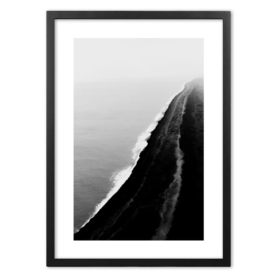 Черно белая Береговая фотография настенная печать бумага картина скандинавские