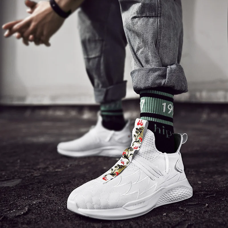 Журавль вышитые ленты спортивная обувь для мужчин бег пробежки с толстой